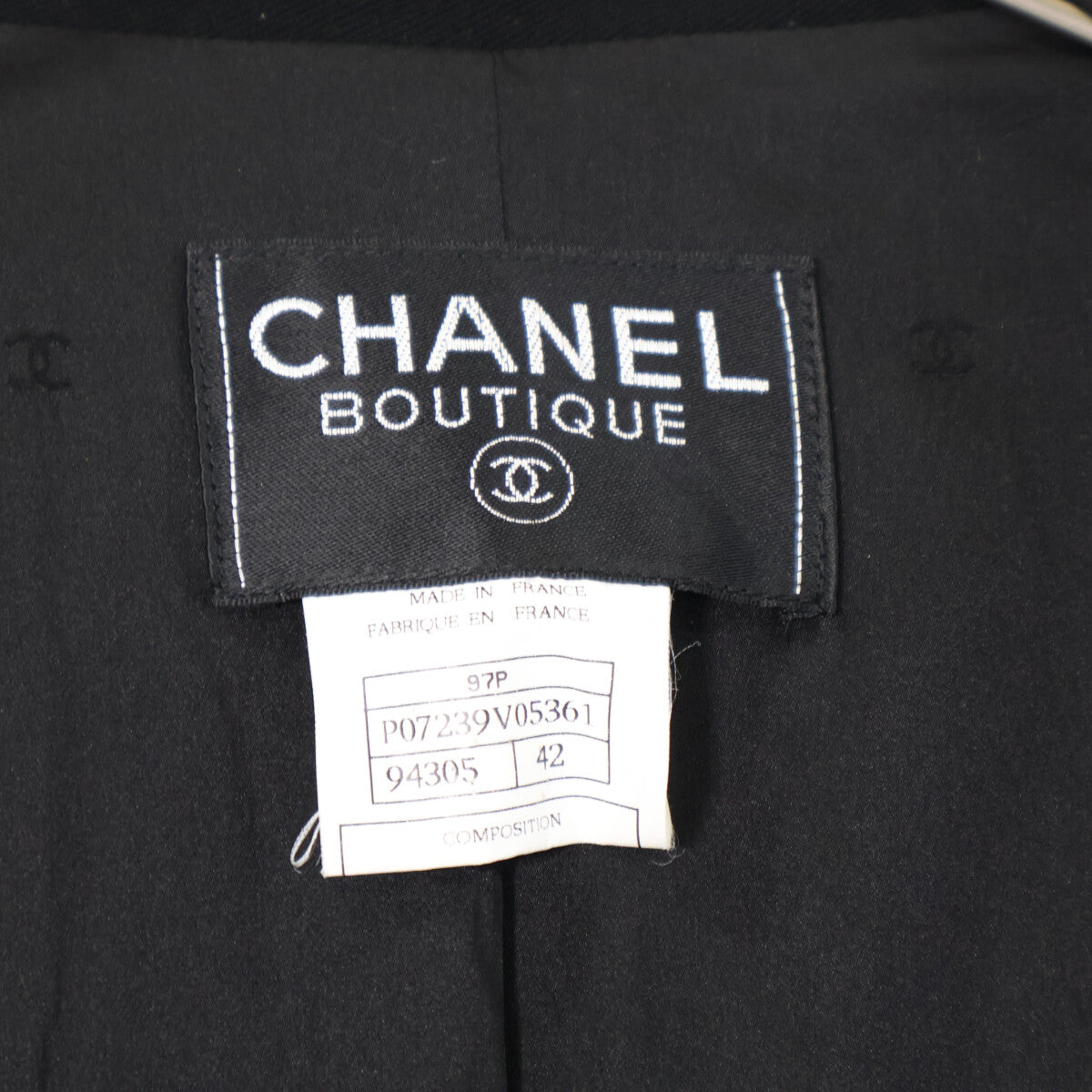 CHANEL 【美品/国内正規】97P P07239V05361 Logo Button Single-Breasted Coat