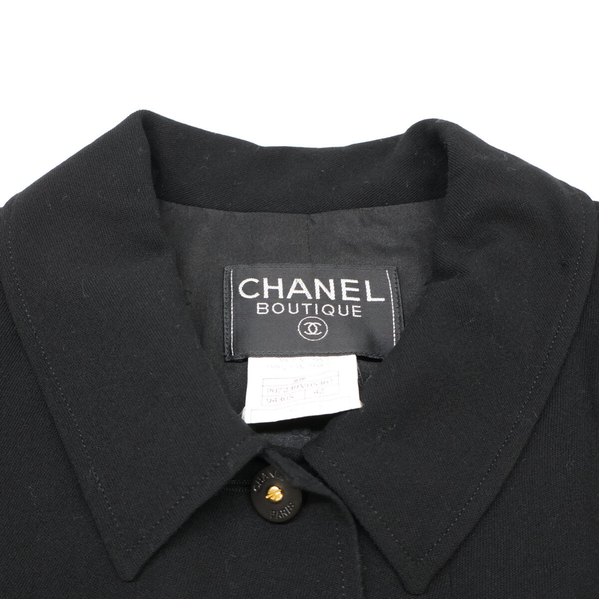 CHANEL 【美品/国内正規】97P P07239V05361 Logo Button Single-Breasted Coat