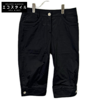 P45186 ﾌﾞﾗｯｸ 13Cﾊﾟﾝﾂ ボトムス 38 レディース