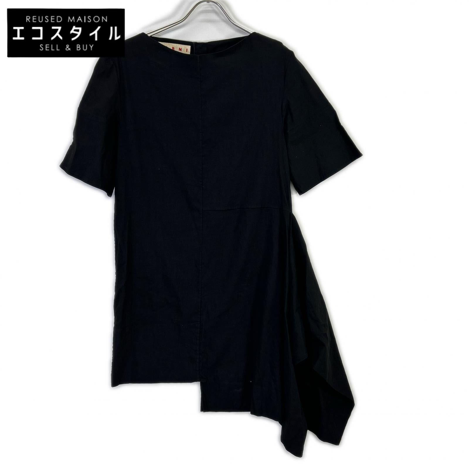 MARNI マルニ TNMAR01A00TL234 ブラック アシンメトリー ワンピース ワンピース