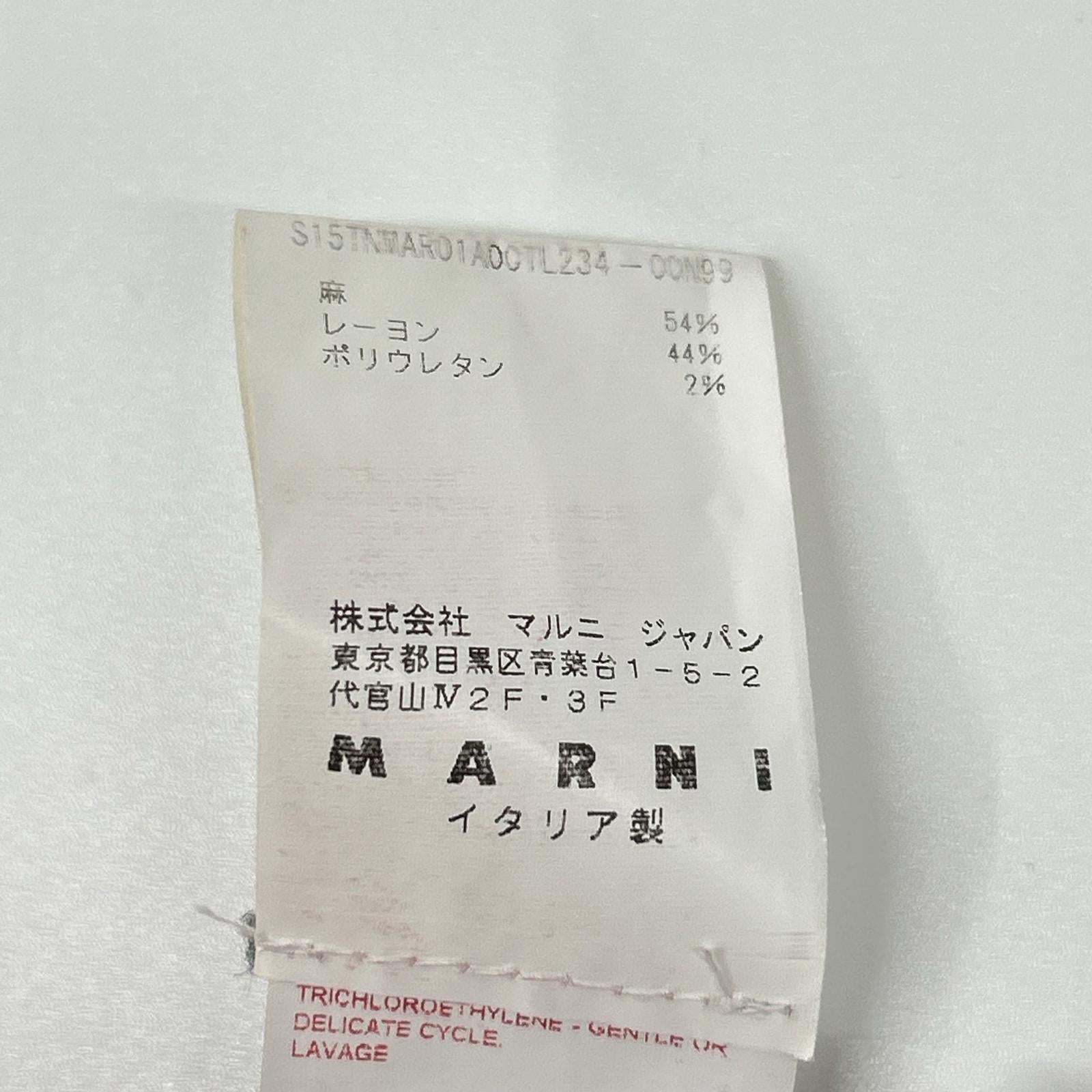 MARNI マルニ TNMAR01A00TL234 ブラック アシンメトリー ワンピース ワンピース