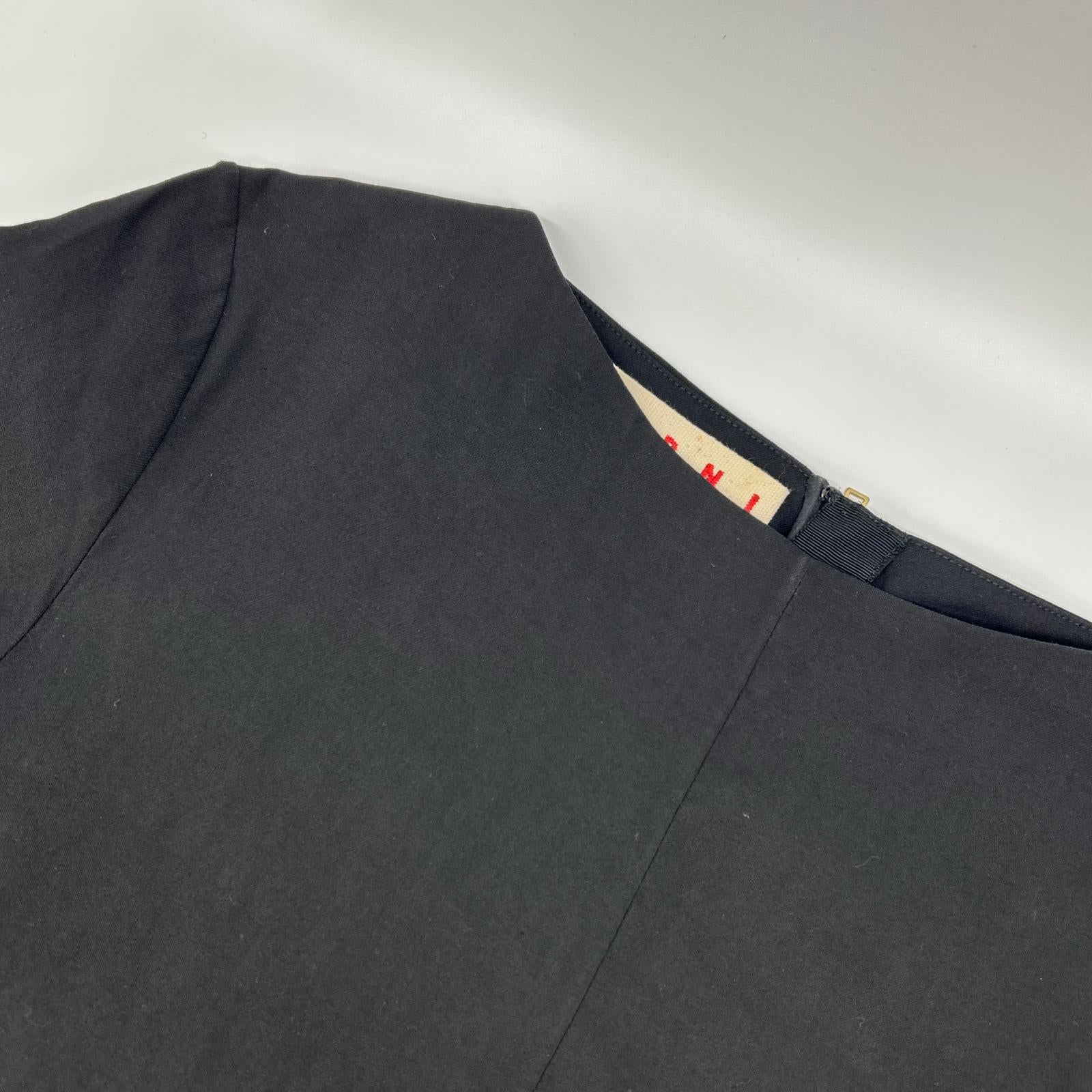 MARNI マルニ TNMAR01A00TL234 ブラック アシンメトリー ワンピース ワンピース