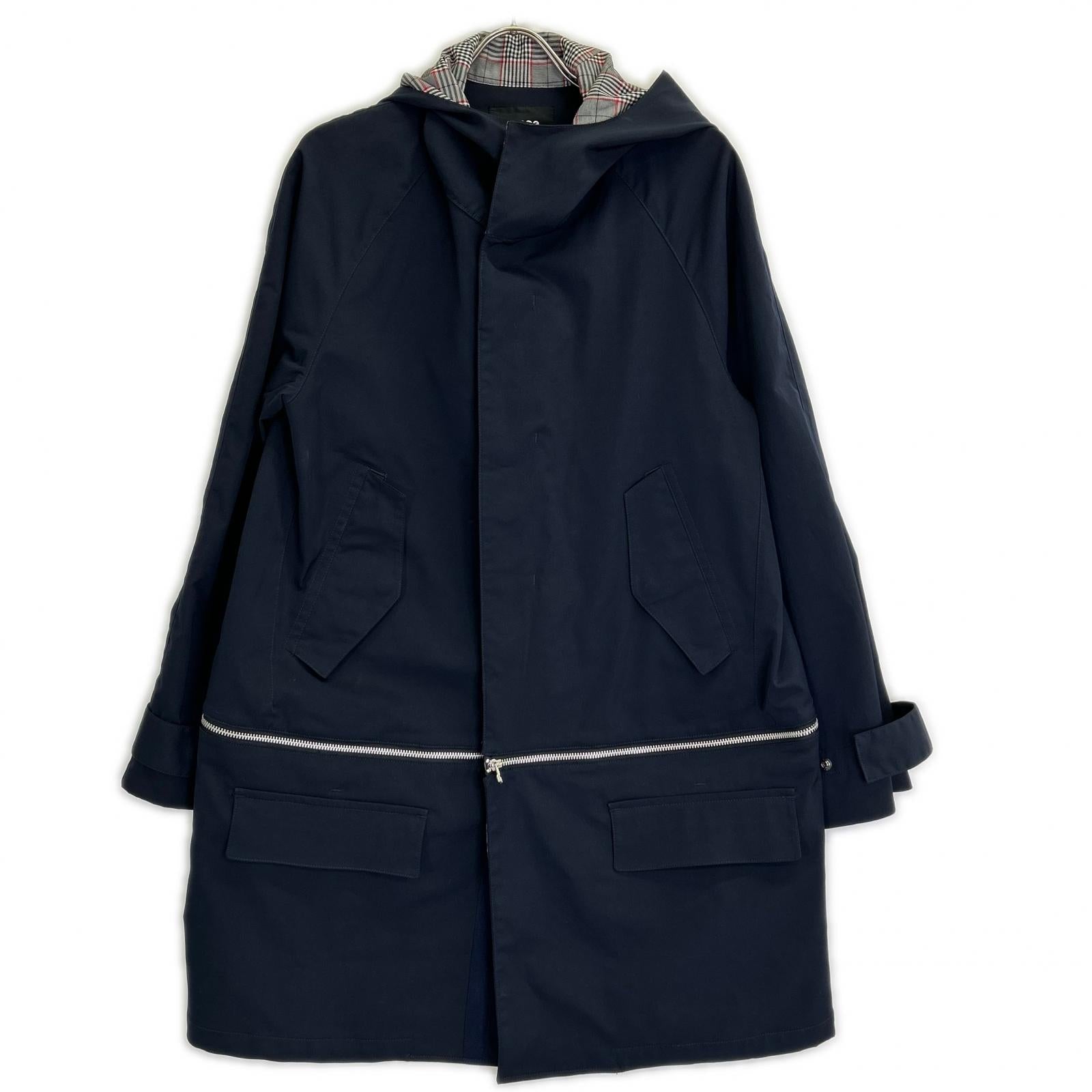 ZUCCA CZ92FA568 Navy Detachable hooded coat