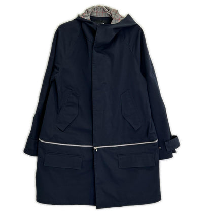 ZUCCA CZ92FA568 Navy Detachable hooded coat