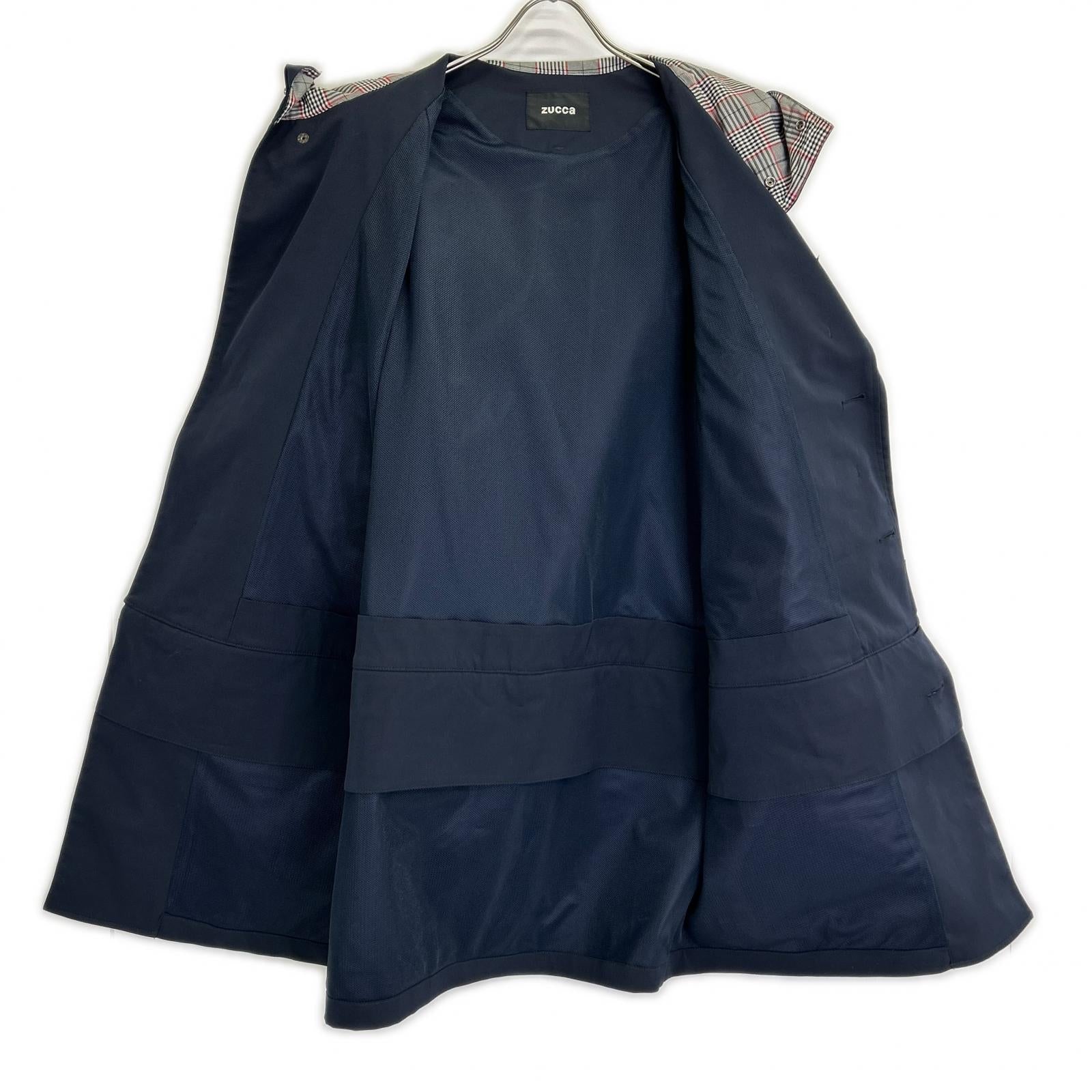 ZUCCA CZ92FA568 Navy Detachable hooded coat