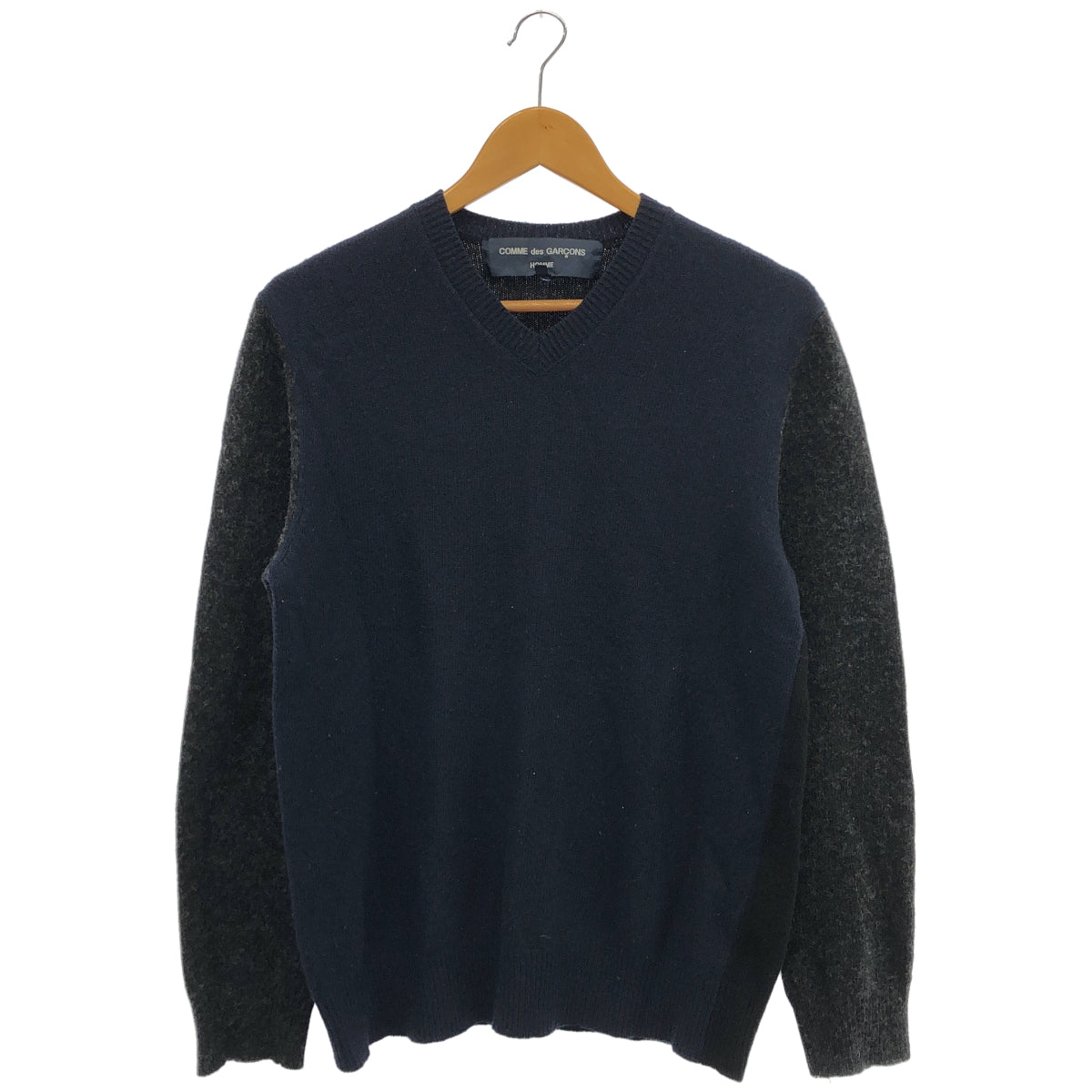 COMMEdesGARCONS HOMME コムデギャルソンオム HD-N010 09AW バイカラー ニットセーター トップス
