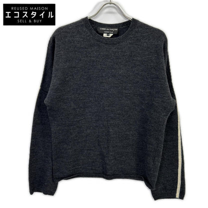 COMMEdesGARCONS HOMME PLUS コムデギャルソンオムプリュス 12年製 PJ-N007 ウール サイドライン クルーネックニット トップス