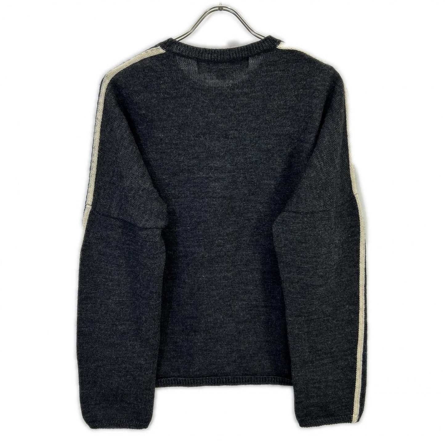 COMMEdesGARCONS HOMME PLUS コムデギャルソンオムプリュス 12年製 PJ-N007 ウール サイドライン クルーネックニット トップス