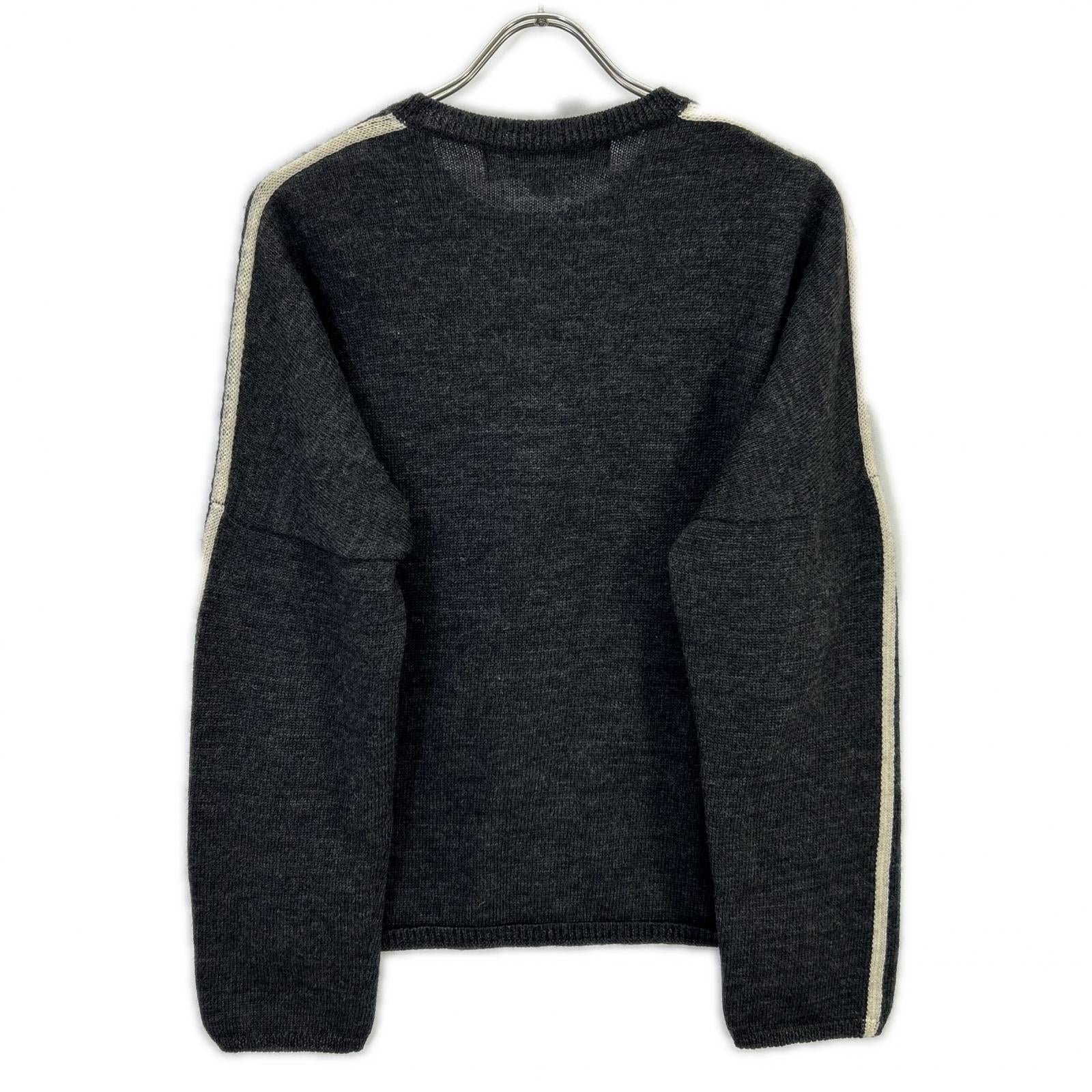 COMMEdesGARCONS HOMME PLUS コムデギャルソンオムプリュス 12年製 PJ-N007 ウール サイドライン クルーネックニット トップス