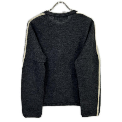 COMMEdesGARCONS HOMME PLUS コムデギャルソンオムプリュス 12年製 PJ-N007 ウール サイドライン クルーネックニット トップス