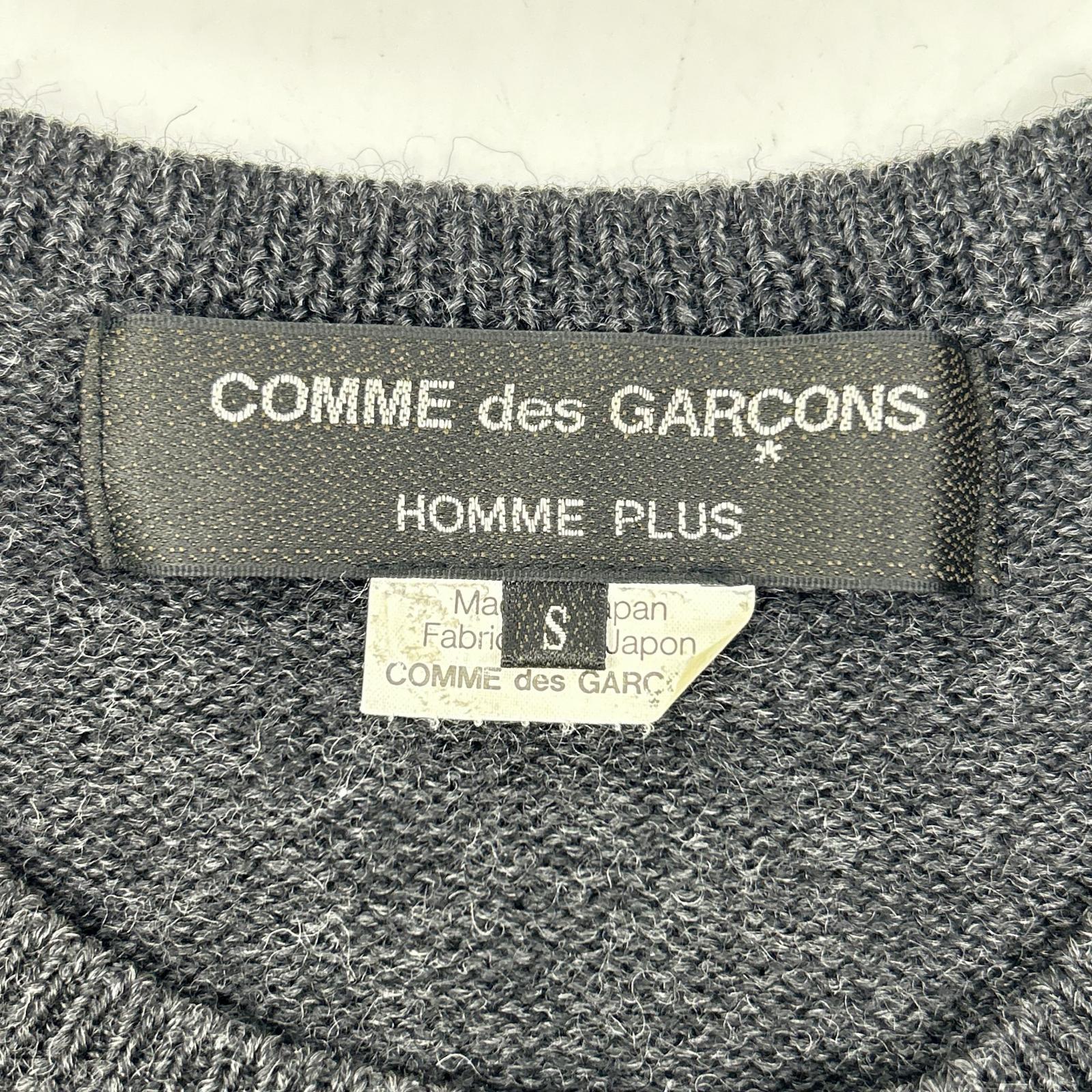 COMMEdesGARCONS HOMME PLUS コムデギャルソンオムプリュス 12年製 PJ-N007 ウール サイドライン クルーネックニット トップス