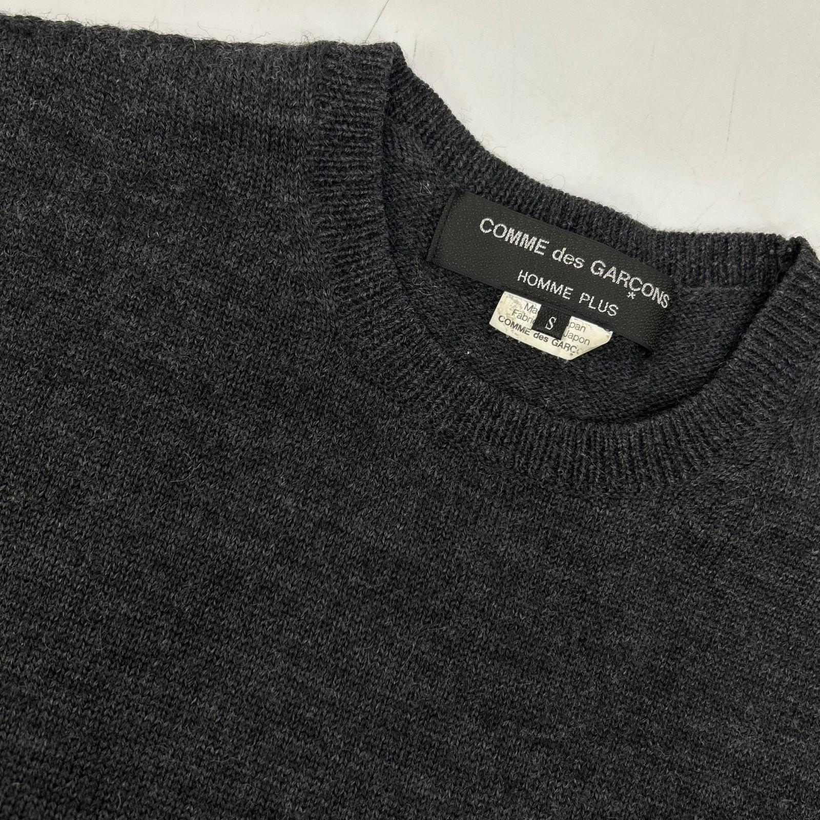 COMMEdesGARCONS HOMME PLUS コムデギャルソンオムプリュス 12年製 PJ-N007 ウール サイドライン クルーネックニット トップス