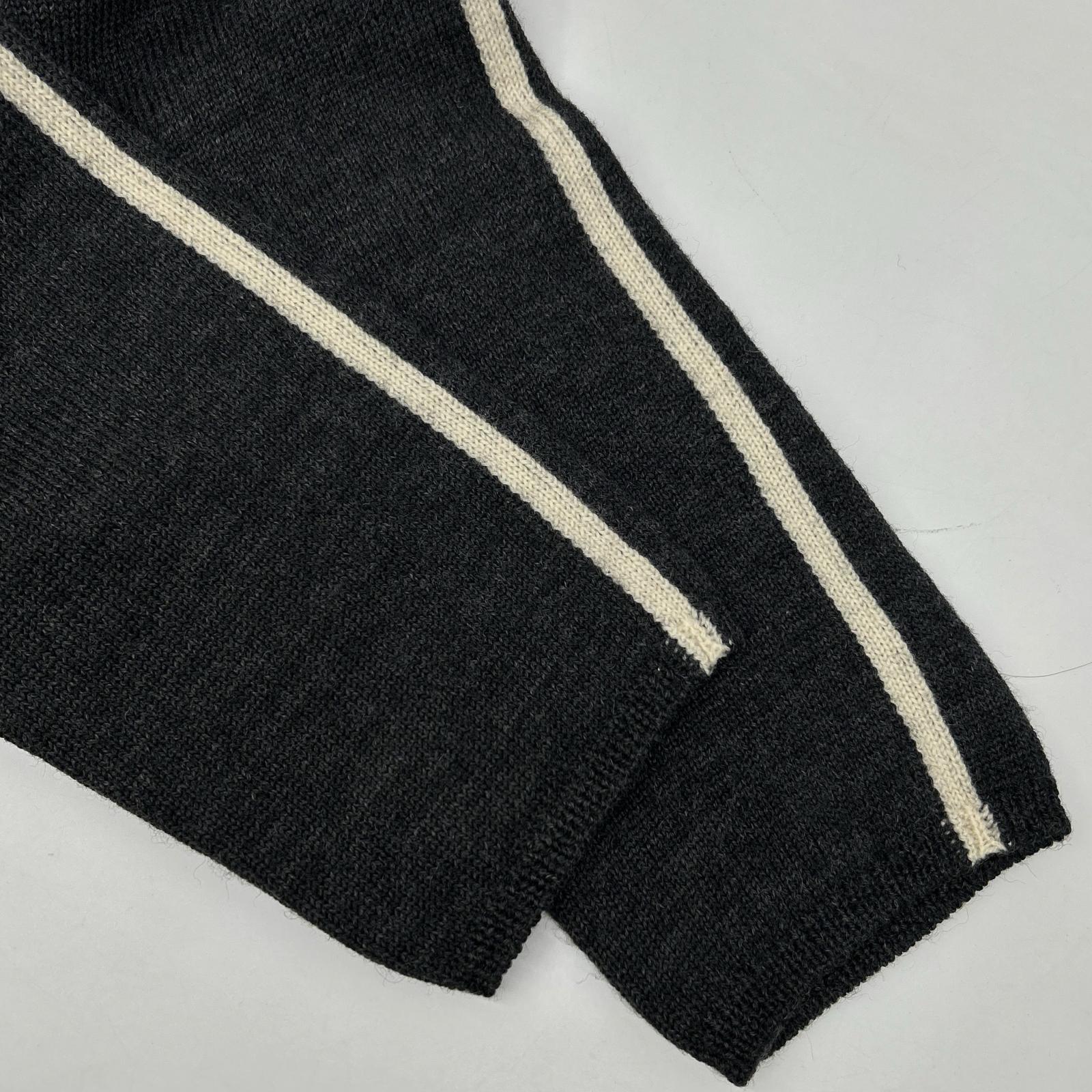 COMMEdesGARCONS HOMME PLUS コムデギャルソンオムプリュス 12年製 PJ-N007 ウール サイドライン クルーネックニット トップス
