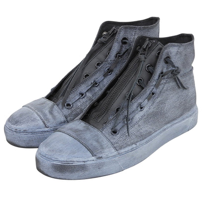 STRUM ストラム BLACK REVOLT 2 Leather Zip tongue Sneakers シューズ メンズ ブラック 26 STB007-01 シューズ