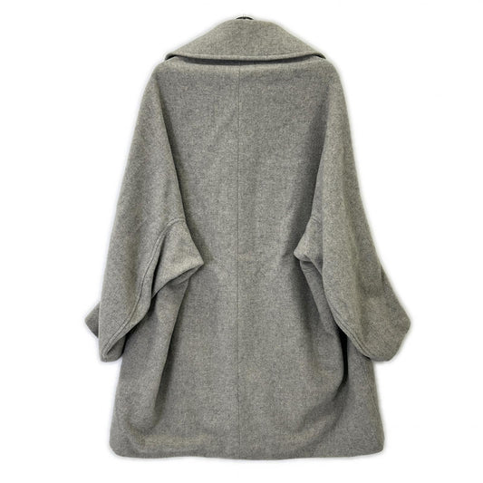 Y's ワイズ グレー YF-C24-125 Airy Mosser Design Sleeve Coat コート