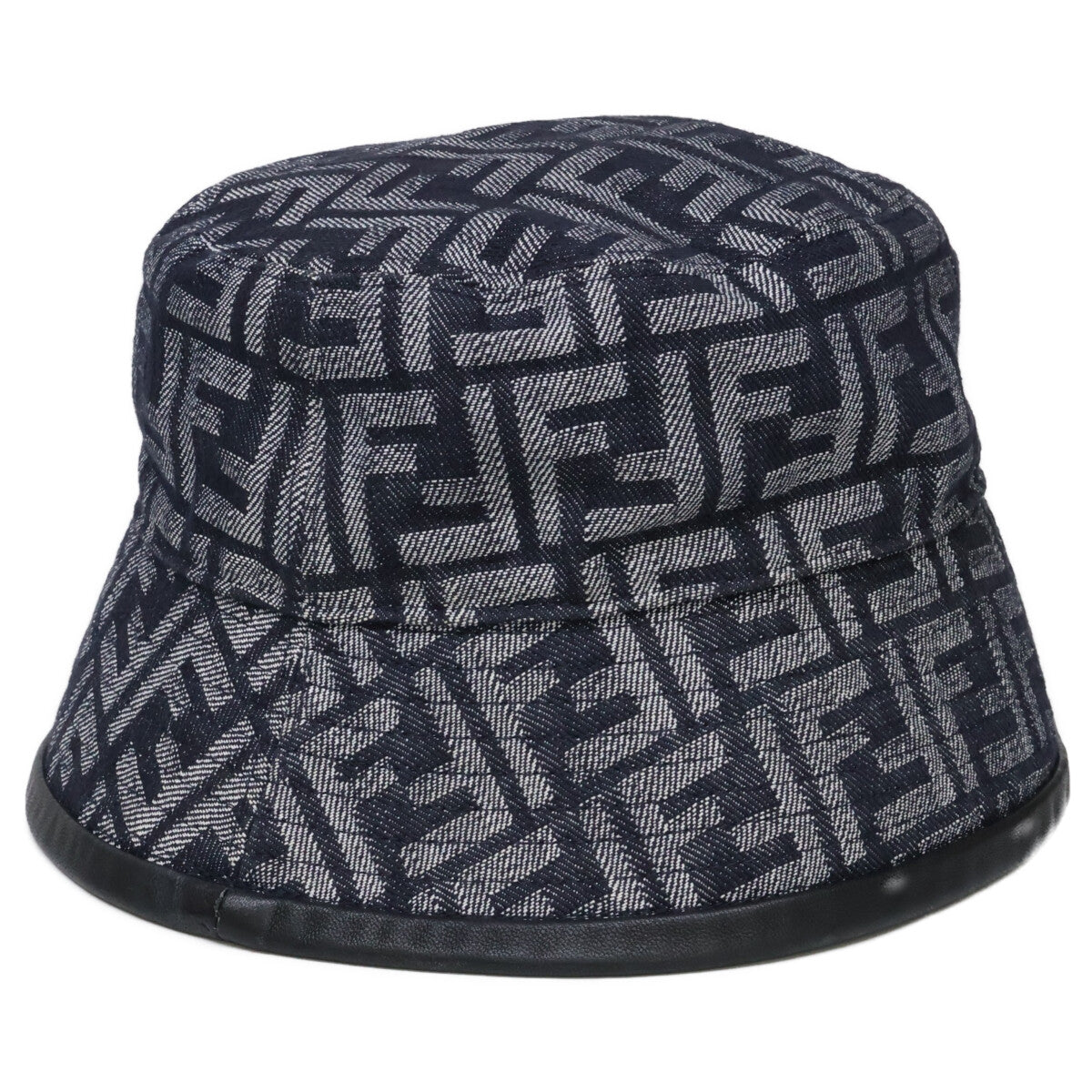 FENDI フェンディ 【即決/国内正規】FXQ801 AN9H ズッカ柄 FFロゴ デニム バケットハット 帽子