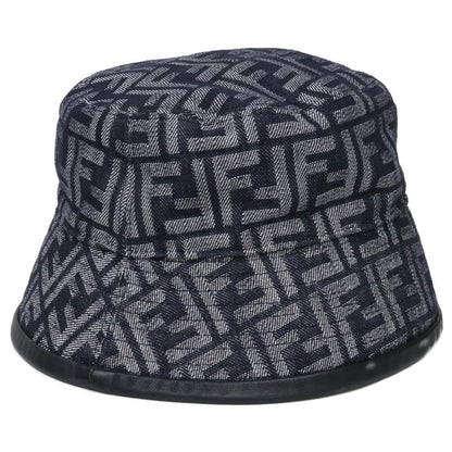 FENDI フェンディ 【即決/国内正規】FXQ801 AN9H ズッカ柄 FFロゴ デニム バケットハット 帽子