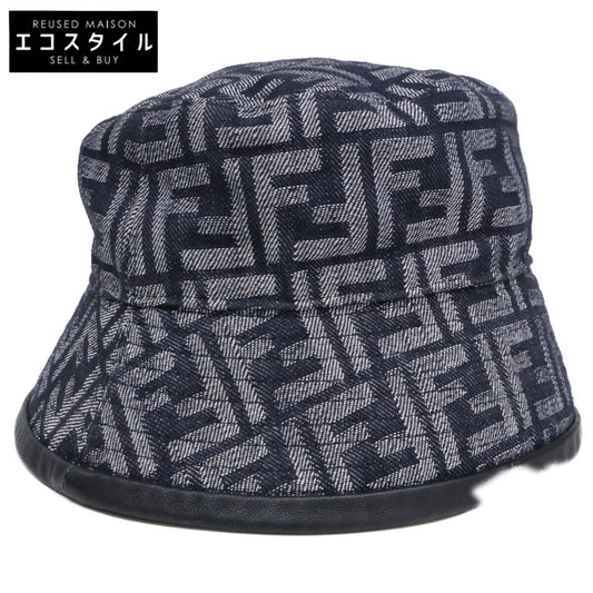 FENDI 芬迪 【即决/国内正品】FXQ801 AN9H 经典FF标志丹宁渔夫帽