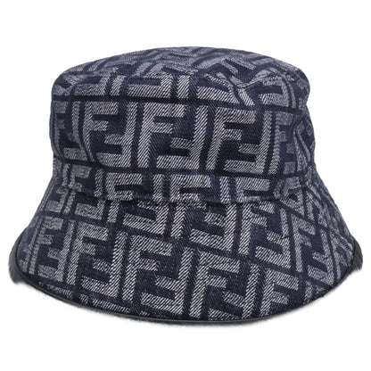 FENDI フェンディ 【即決/国内正規】FXQ801 AN9H ズッカ柄 FFロゴ デニム バケットハット 帽子