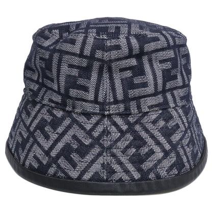 FENDI フェンディ 【即決/国内正規】FXQ801 AN9H ズッカ柄 FFロゴ デニム バケットハット 帽子