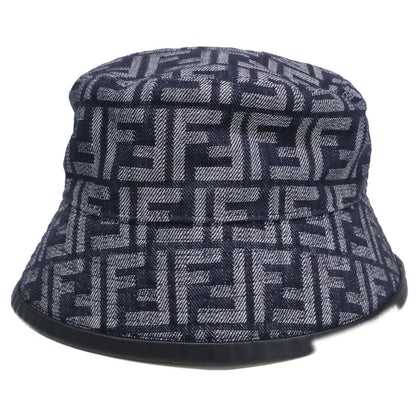 FENDI フェンディ 【即決/国内正規】FXQ801 AN9H ズッカ柄 FFロゴ デニム バケットハット 帽子