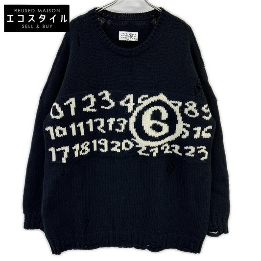 MM6 エムエムシックス ×メゾンマルジェラ SH2HL0015 M13074 クラッシュ加工 ニットセーター トップス