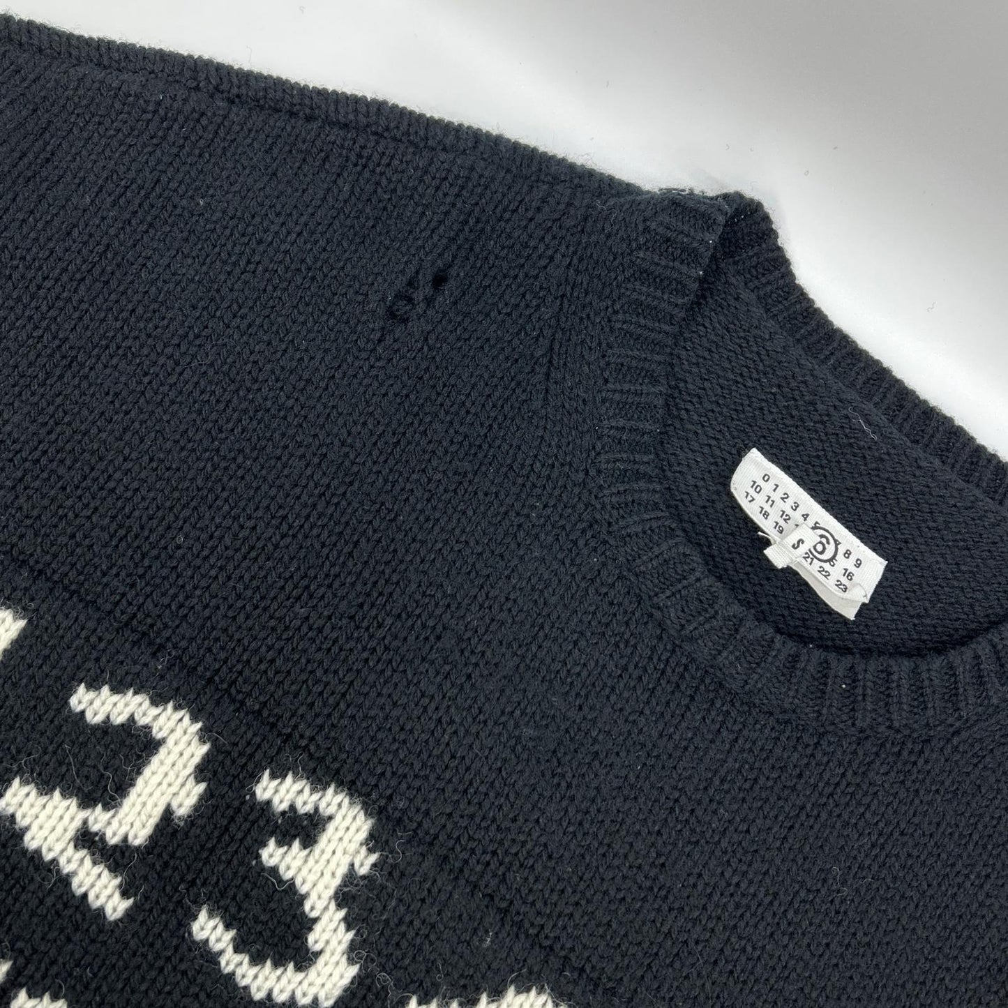 MM6 エムエムシックス ×メゾンマルジェラ SH2HL0015 M13074 クラッシュ加工 ニットセーター トップス