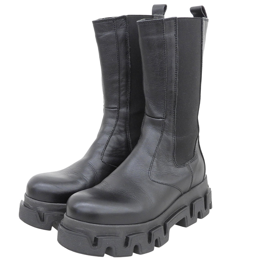ALOHAS excellent condition side-gore Chelsea chunky boots women's black 38 shoes