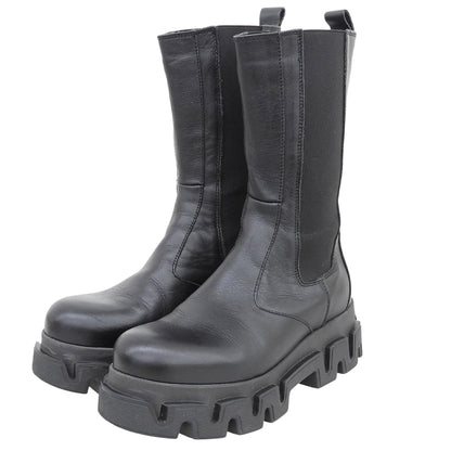 ALOHAS excellent condition side-gore Chelsea chunky boots women's black 38 shoes