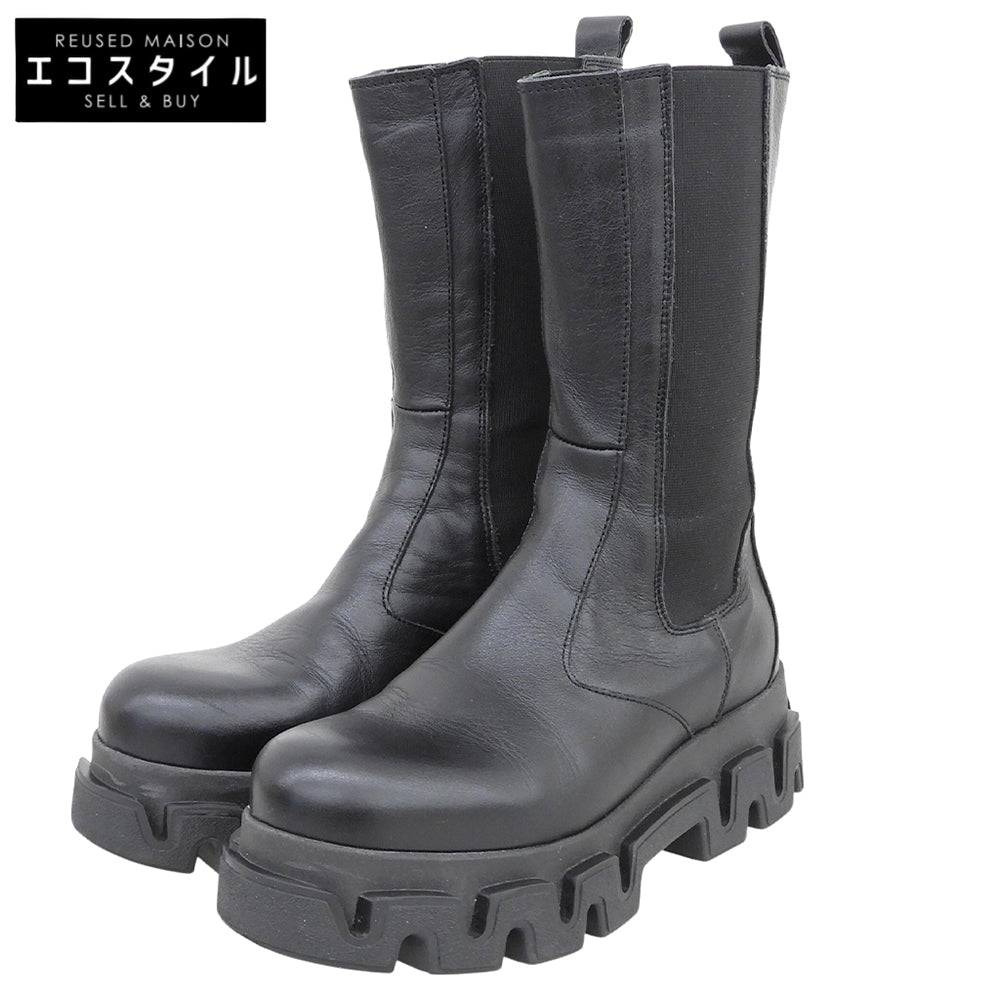 ALOHAS excellent condition side-gore Chelsea chunky boots women's black 38 shoes
