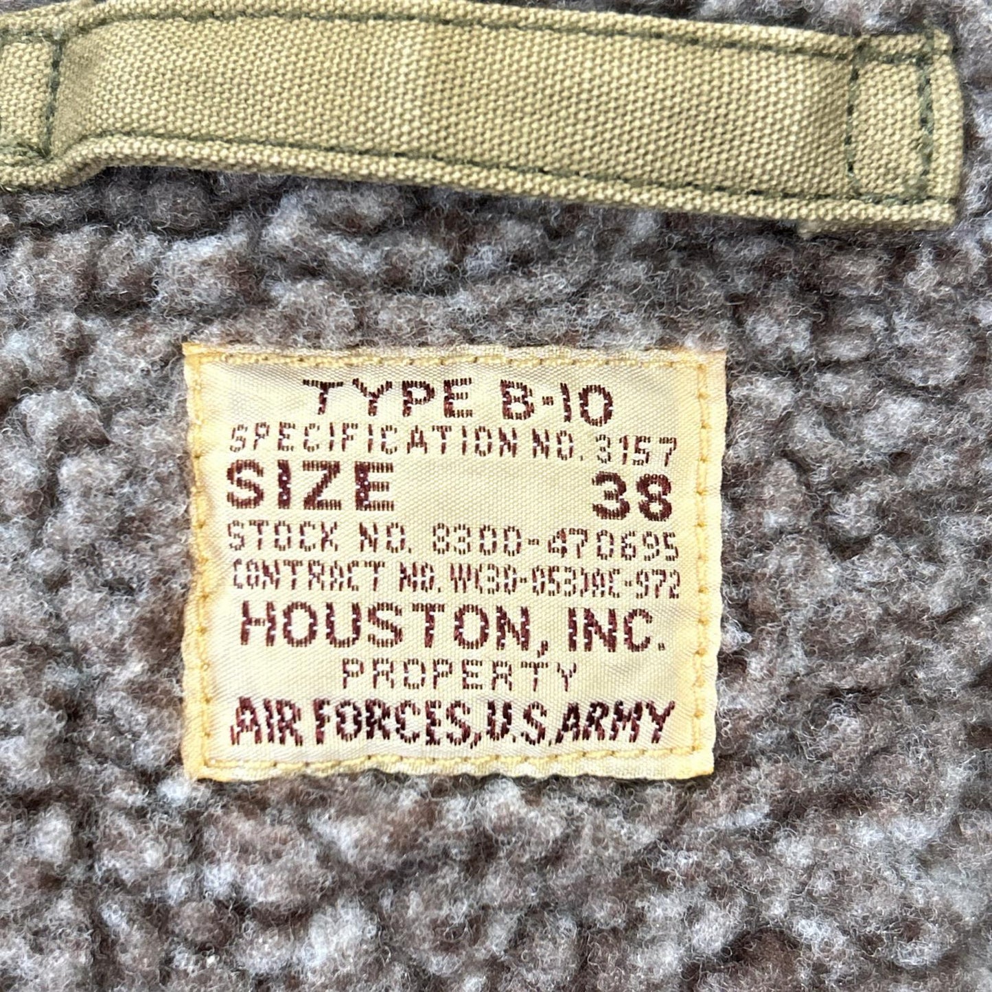 HOUSTON ヒューストン ブラウン 8300-470695 B-10 裏ボア フライトジャケット ジャケット