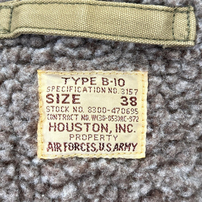 HOUSTON ヒューストン ブラウン 8300-470695 B-10 裏ボア フライトジャケット ジャケット