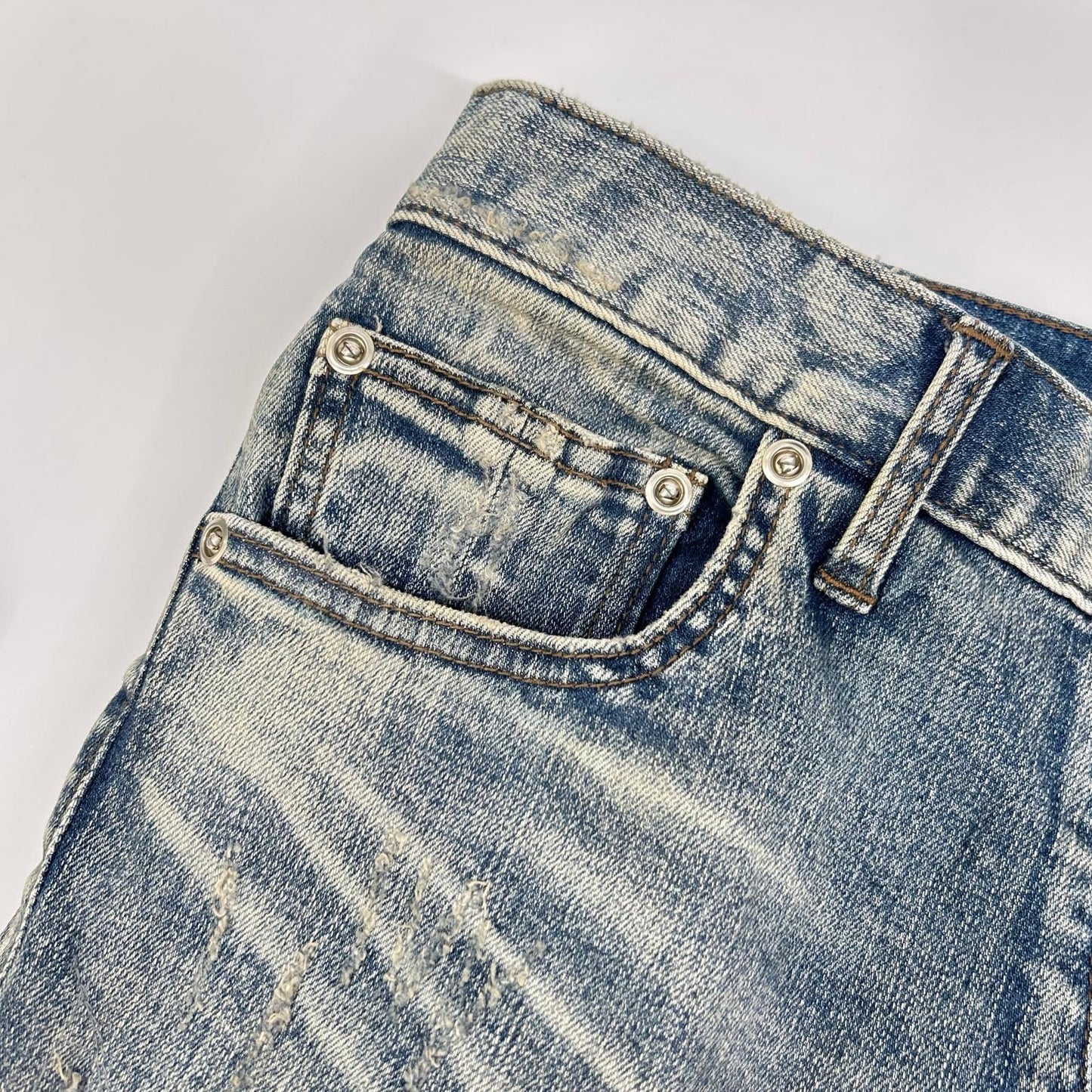 BLUE RED CHURCH Button Fly Distressed Skinny Pants Bottoms 26 Men's