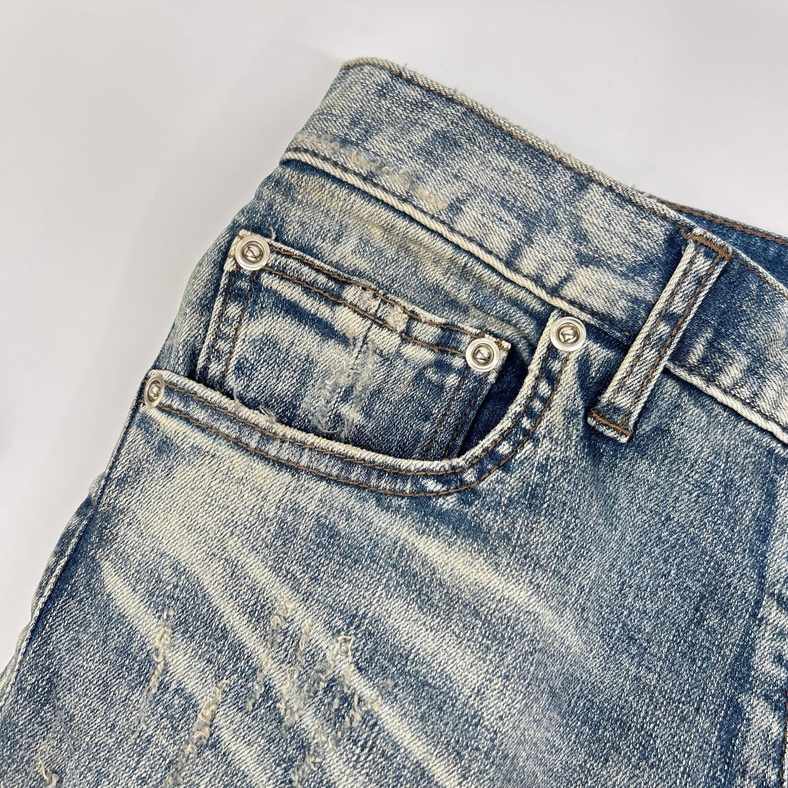 BLUE RED CHURCH Button Fly Distressed Skinny Pants Bottoms 26 Men's