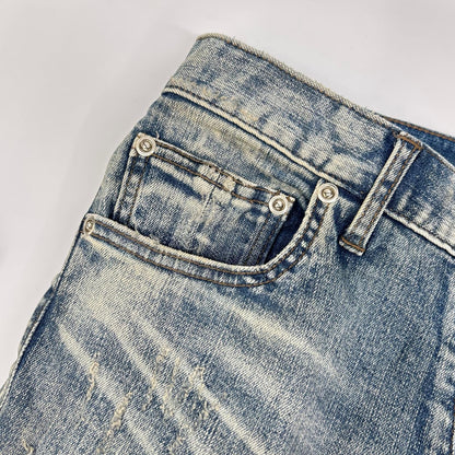 BLUE RED CHURCH Button Fly Distressed Skinny Pants Bottoms 26 Men's
