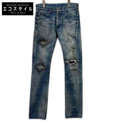 ISAMU KATAYAMA BACKLASH Blue 1308-07 Button Fly Distressed Skinny Pants Bottoms