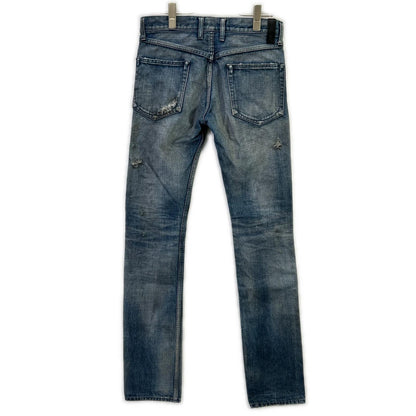 ISAMU KATAYAMA BACKLASH Blue 1308-07 Button Fly Distressed Skinny Pants Bottoms