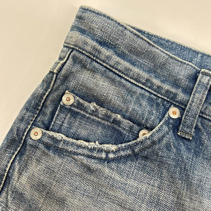 ISAMU KATAYAMA BACKLASH Blue 1308-07 Button Fly Distressed Skinny Pants Bottoms