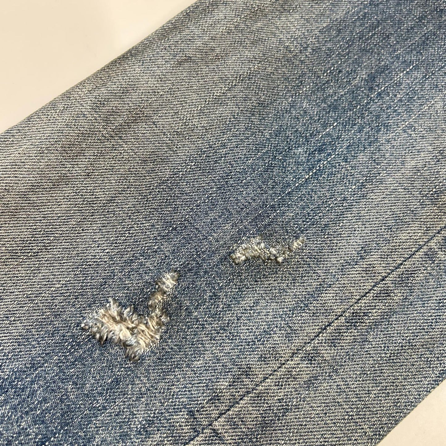ISAMU KATAYAMA BACKLASH Blue 1308-07 Button Fly Distressed Skinny Pants Bottoms