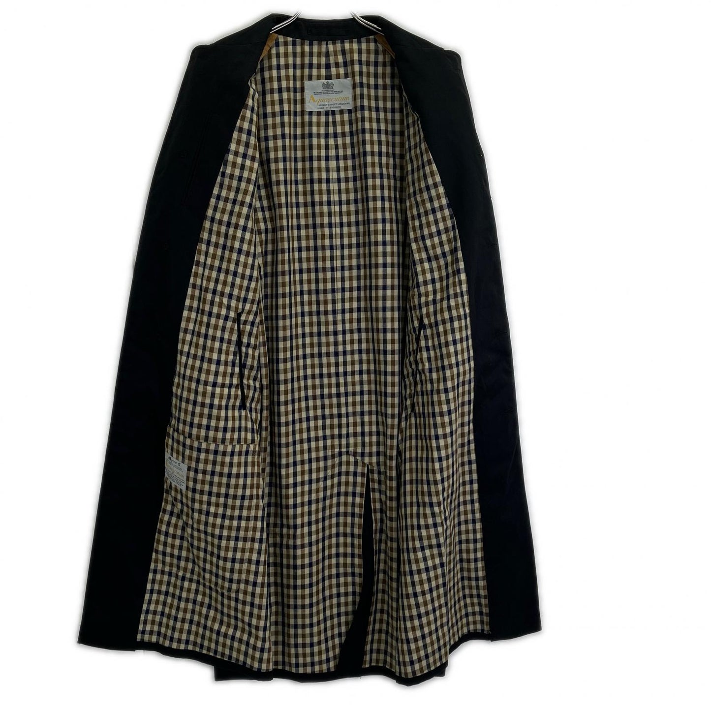 Aquascutum 雅格狮丹 225701 海军蓝 英国制造 Aqua5 束腰风衣 大衣