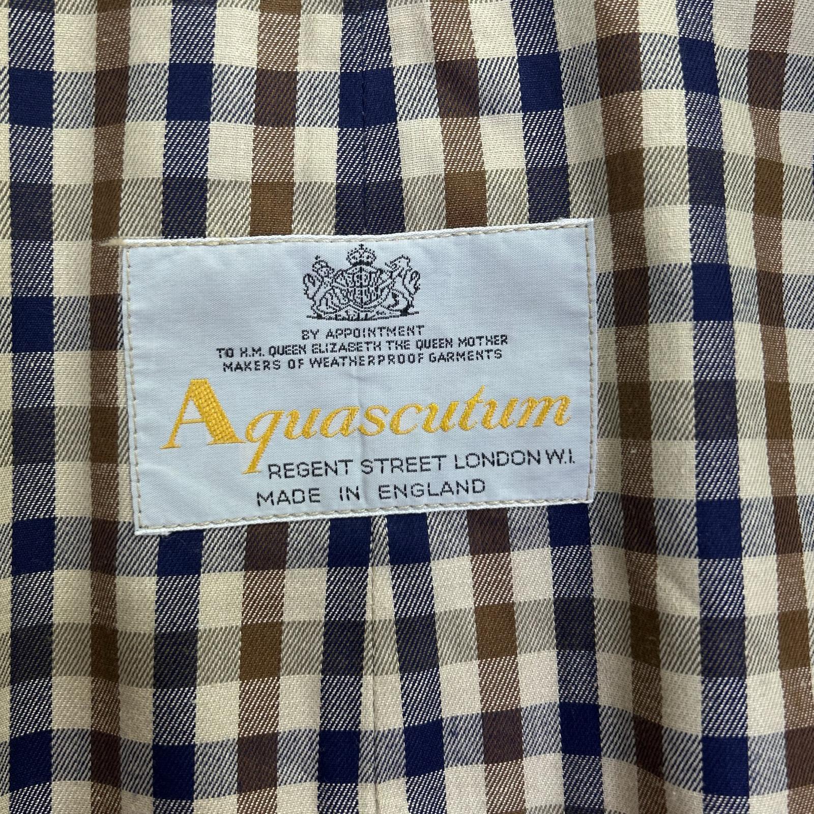 Aquascutum アクアスキュータム 225701 ネイビー 英国製 Aqua5 ステンカラーコート コート