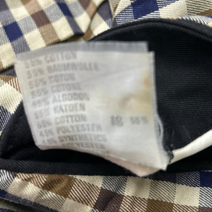 Aquascutum 雅格狮丹 225701 海军蓝 英国制造 Aqua5 束腰风衣 大衣