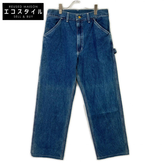 USA-made 90s Blue Wide Denim Pants Bottoms 33x34 Men's