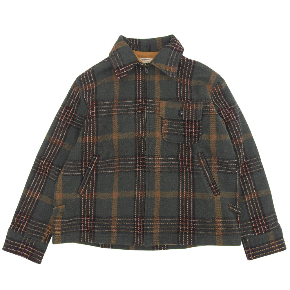 WOOLRICH Old Check Pattern Jacket Men's L Green 90s Jacket