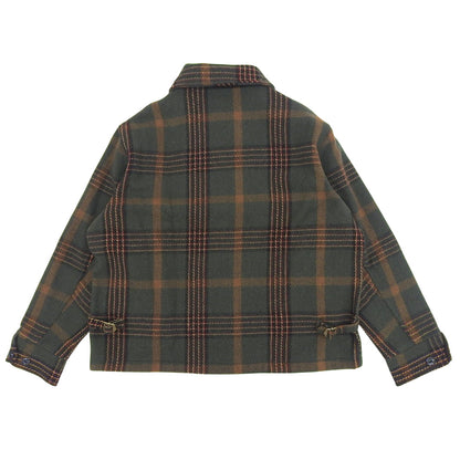 WOOLRICH Old Check Pattern Jacket Men's L Green 90s Jacket
