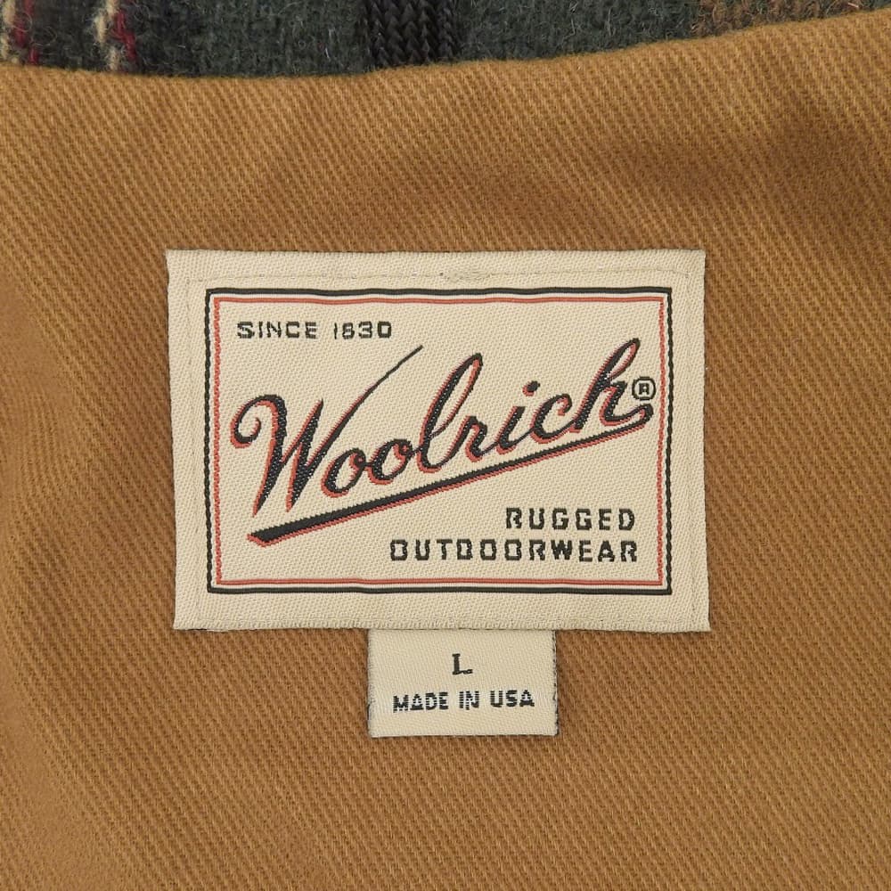 WOOLRICH Old Check Pattern Jacket Men's L Green 90s Jacket