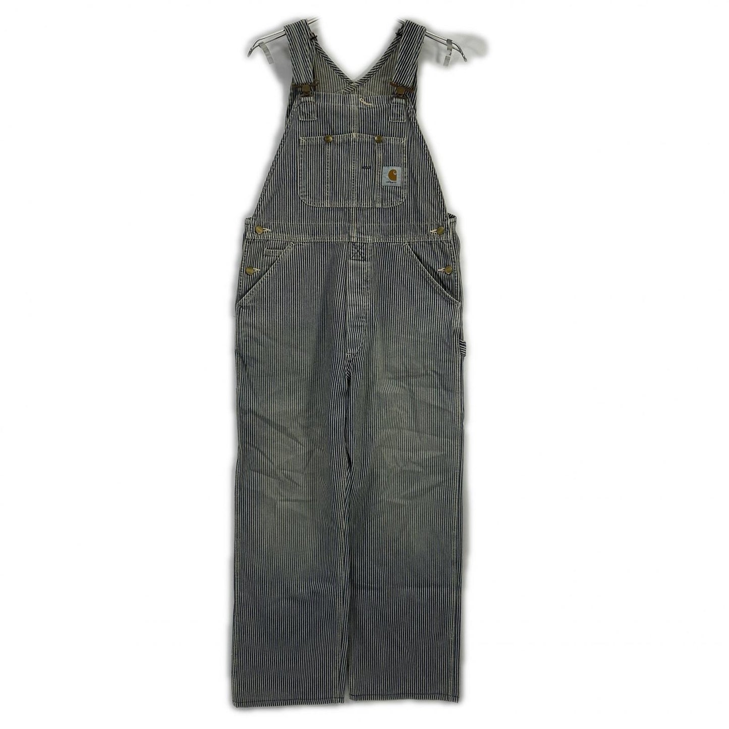 carhartt カーハート ブルー 90's USA製　ストライプ ヒッコリー　 オーバーオール オールインワン