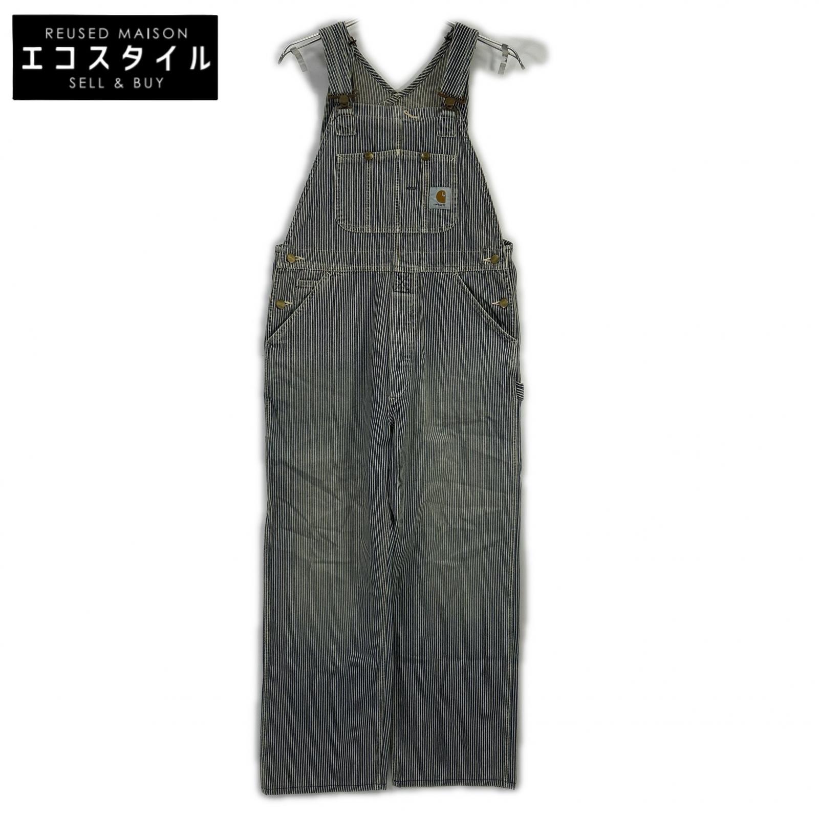 carhartt カーハート ブルー 90's USA製　ストライプ ヒッコリー　 オーバーオール オールインワン