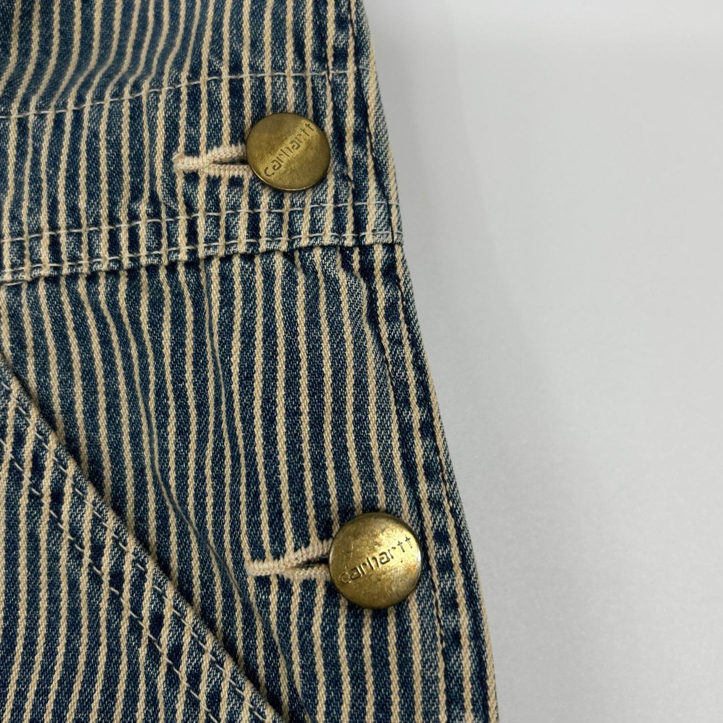 carhartt カーハート ブルー 90's USA製　ストライプ ヒッコリー　 オーバーオール オールインワン