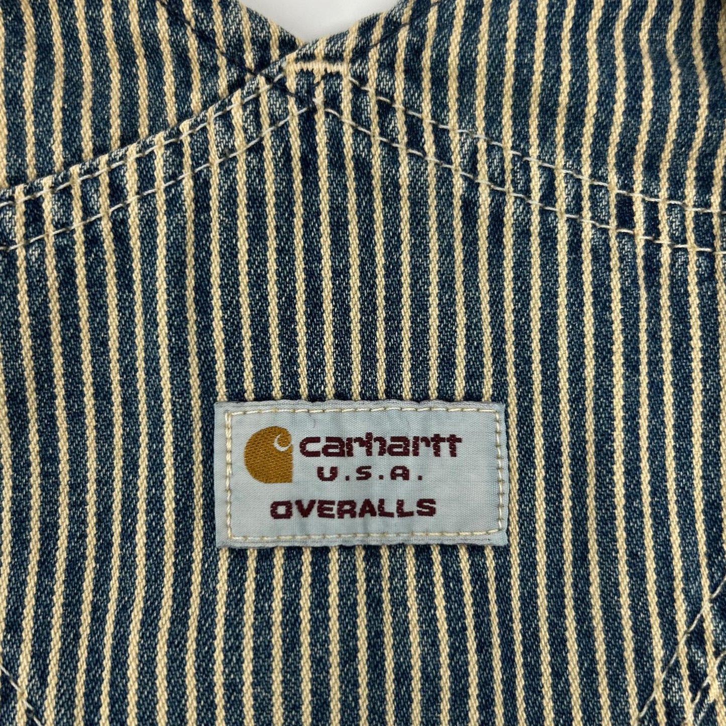 carhartt カーハート ブルー 90's USA製　ストライプ ヒッコリー　 オーバーオール オールインワン